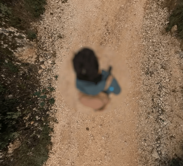 Nadir cap seen on Google Maps